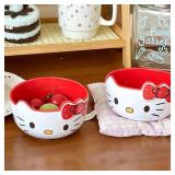 Kawaii Pink Angel Bow Hello Kitty Bowl...