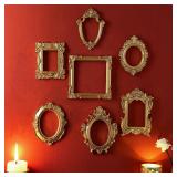 1PC, European-style resin material with golden...