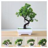 Artificial Potted Flowers Plants Bonsai Fake...