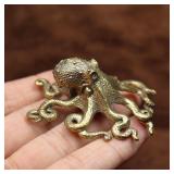 Brass Octopus Home Decoration Antique Copper...