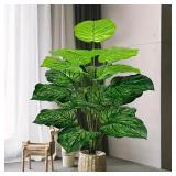 18 Large Leaves Tropical Plant Artificial Green...