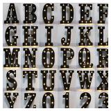 22cm Letters Led Light Black Alphabet Letter...
