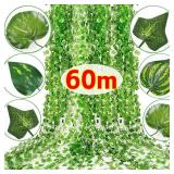 Artificial Green Ivy Leaf Rattan Creeper Leaves...
