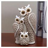 Cute Three Owl Statues Family, Home Decor, Owl...