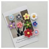 10-Piece Oval Kawaii Flower Fridge Magnets ?...