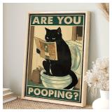 Art quote you are pooping black cat kitten...