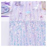 Christmas Sequin Table Runner Iridescent Table...