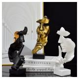 Thinker Statue Sculpture Silence Is Gold...