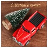 Mini truck+Christmas tree 2-piece ornament set;...