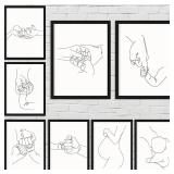 Family Poster Abstract Line Drawing Canvas...