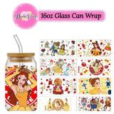 Beauty and the Beast 16oz UV DTF Transfer...