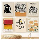 Abstract Yayoi Kusama Orange Wall Art Matisse...