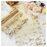 Metallic Gold Table Runner 300*28cm Sequin...