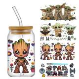 Cartoon Space War 16OZ UV DTF Cup Wrap Transfer...