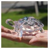 A Crystal Turtle Ornament, Mini Turtle Statue,...