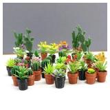 5Pcs 1:12 Dollhouse Simulation Plant Potted...