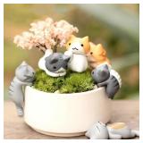 6Pcs/Set Cartoon Lucky Cat  Home Garden Bonsai...
