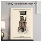 Funny Bathroom Toilet Decoration Canvas...