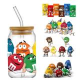 Cartoon Milk Chocolate Beans UV DTF Cup Wrap...