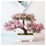 Artificial Plants Bonsai Small Tree Pot Fake...