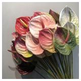 Artificial Plants Fake Single Stem Anthurium...