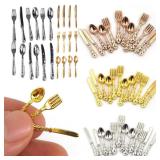 12PCS Metal Dollhouse Furniture 1:12 Scale Doll...