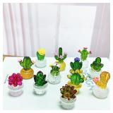 Cartoon Cactus Bonsai Decor Resin Crafts...