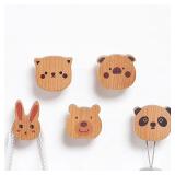 Wooden Cute Animal Coat Hook Solid Wood Holder...