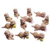 4/8pcs Adorable Resin Otters Miniatures, Animal...