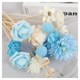 NEW 20PCS Blue Series Flower Rattan Sticks...