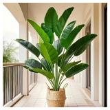 1pc 18 Leaves Artificial Plants Large Tropical...