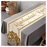 Ramadan Kareem Table Runner Floral Moon...
