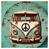 2D 1PC Wooden Disc Green Car Theme Logo 8 Inch...