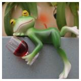 1 Piece of Interesting Green Frog and Wine...