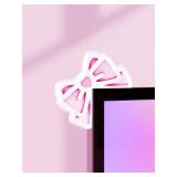 Kawaii Bow Monitor Decor Pink Acrylic Bowknot...