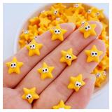 30pcs New Cute 11mm Resin Mini Stars Flat Back...