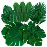 Artificial Tropical Palm Leaves Safari Jungle...