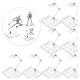 3/5/10PCS Assembly Action Figure Display Holder...