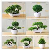 Artificial Plants Potted Bonsai Green Small...