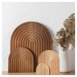 Wooden Wave Arch Shaped Cutting Board Boho...