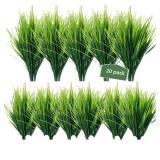 20PCS Artificial Plastic 7-branch Grass Plant...