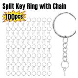 Keychain Rings Metal Blank Keyring Split Key...