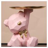 Geometric Bear Key Holder Figurine Entrance...