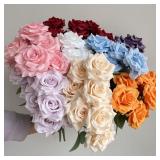 9 Heads Diamond Roses Bouquet Artificial Flower...