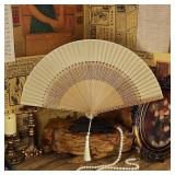 Chinese Ancient Style Folding Fan Bamboo Fan...