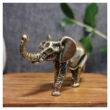 Antique Brass Elephant Tea Pet Miniature...