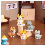 6PCS Cute Resin Cat Miniature Decorative...