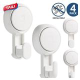 TAILI Suction Cup Hooks 4pcs Heavy Duty Towel...