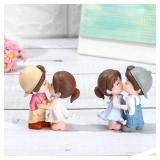2pcs/pair Cute Lovers Ornaments Sweet Dance...