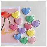 6pcs Glitter colored loving heart Fridge Magnet...